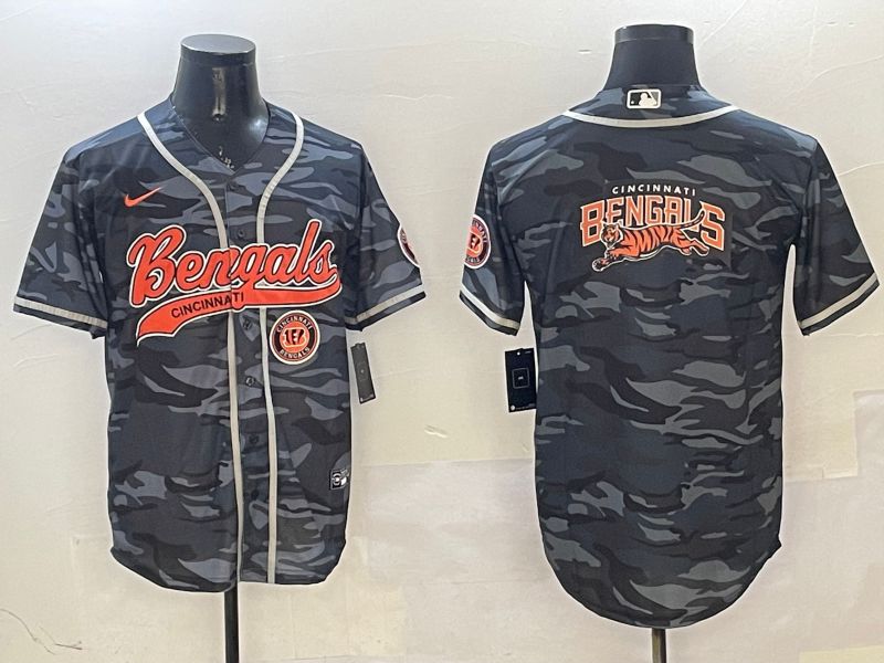 Men Cincinnati Bengals Blank Camo Joint Name 2025 Nike Limited NFL Jersey style 6